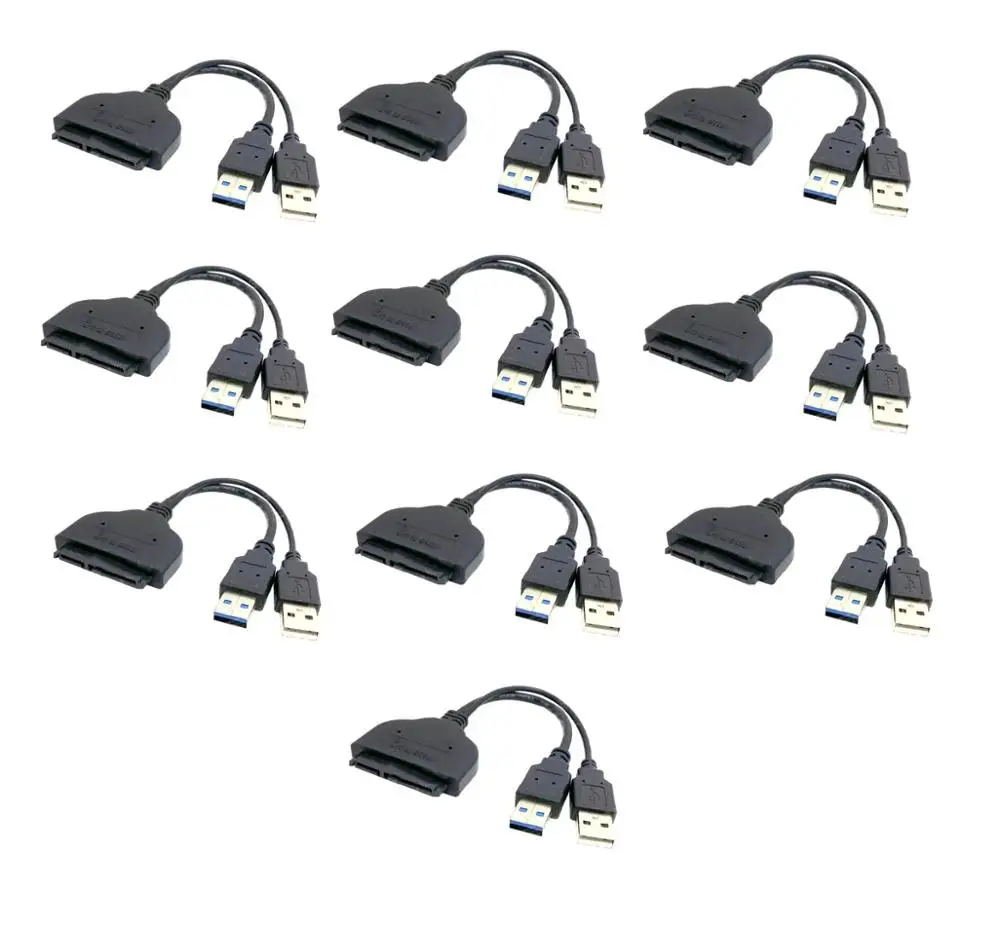 Комплект из 10 шт. двойных USB-портов 3 0 + 2 5 для SATA 7 15 22 Pin жесткого диска дюйма