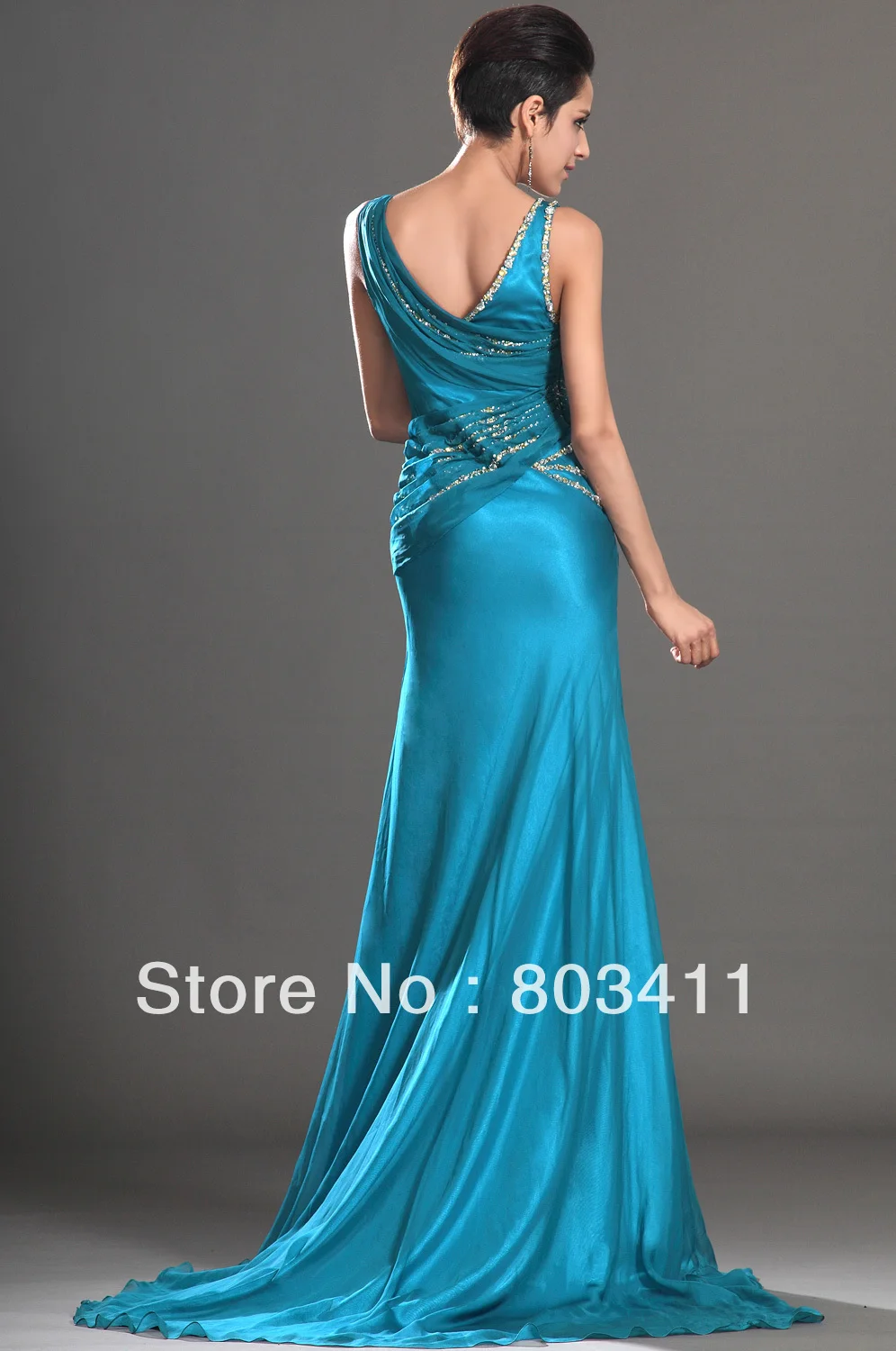 Новое Стильное вечернее платье из бирюзы с двумя плечами|chiffon dresses under 100|chiffon evening