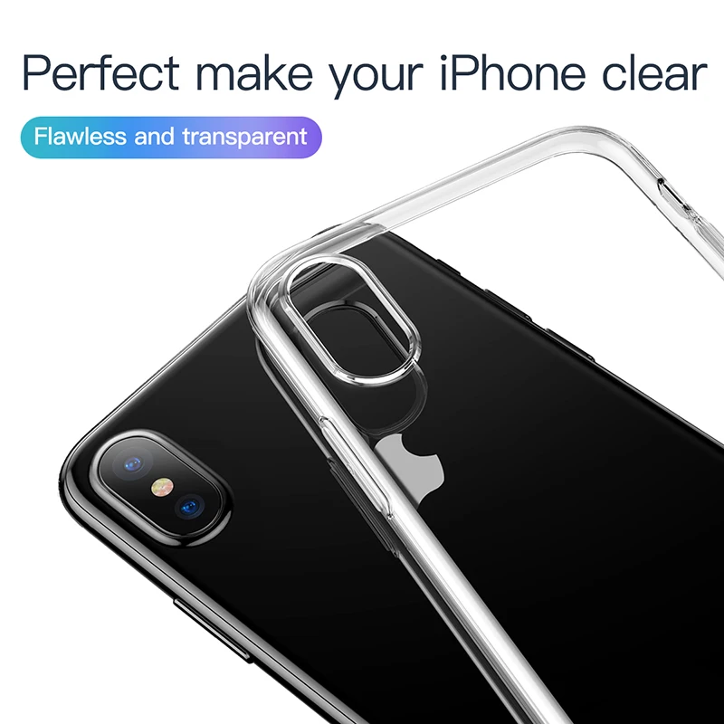 Baseus мобильный чехол для iPhone XS XR 6 1 ультра тонкий прозрачный мягкий из ТПУ/силикона