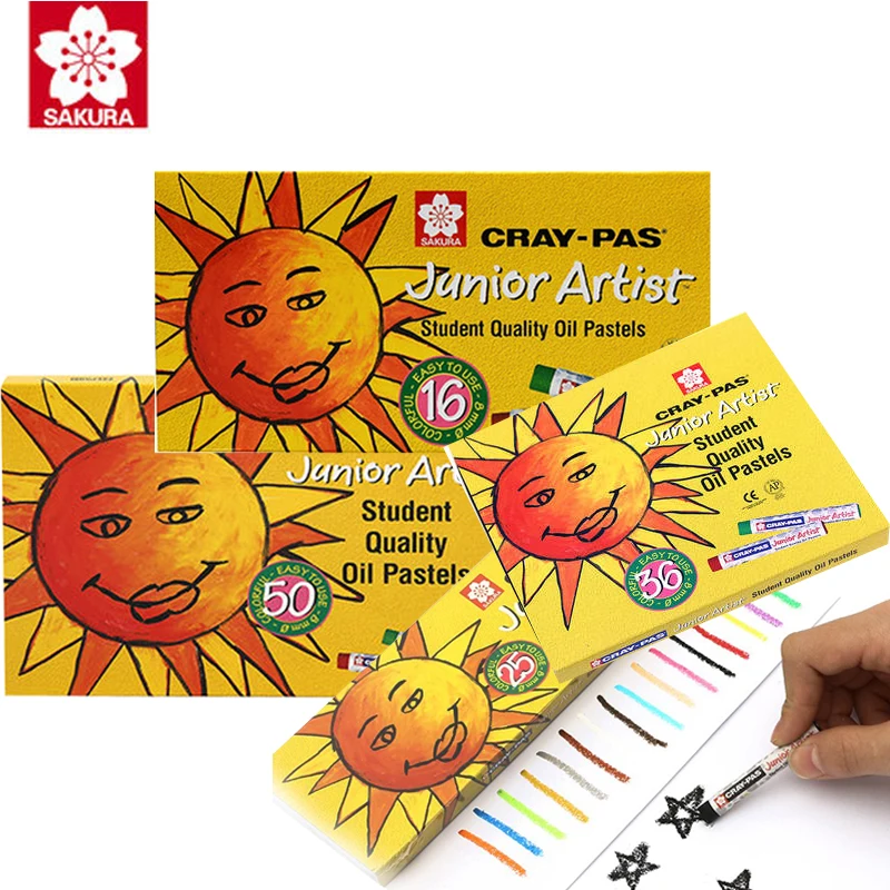 

SAKURA Stationery Painting Small Sun Oil Painting Stick XEP Color Children's Crayon Set Oil Painting Painted Oil Pastel