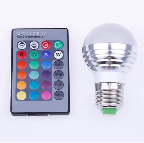 E27 GU10 E14 B22 6 Вт RGB светодиодный лампы 110 V-220 V Шаровой Светодиодный прожектор с