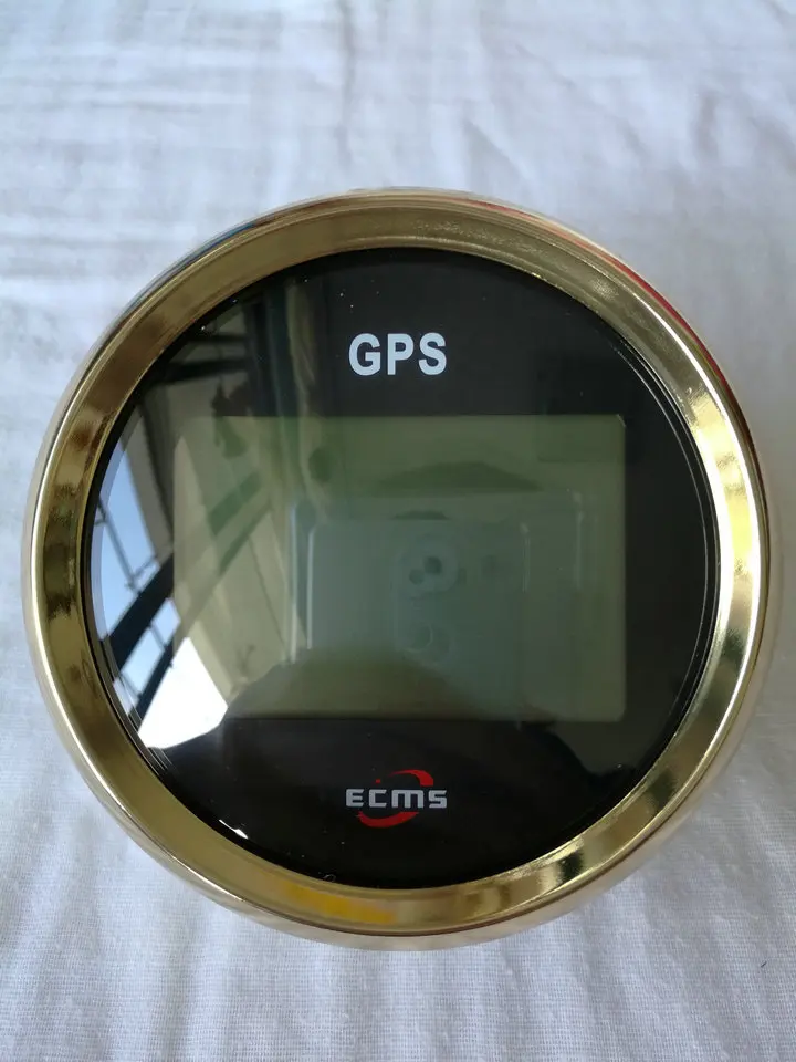 Морской лодка автомобиль грузовик GPS Спидометр 9-32V 0-999 85 мм 316L золотой ободок