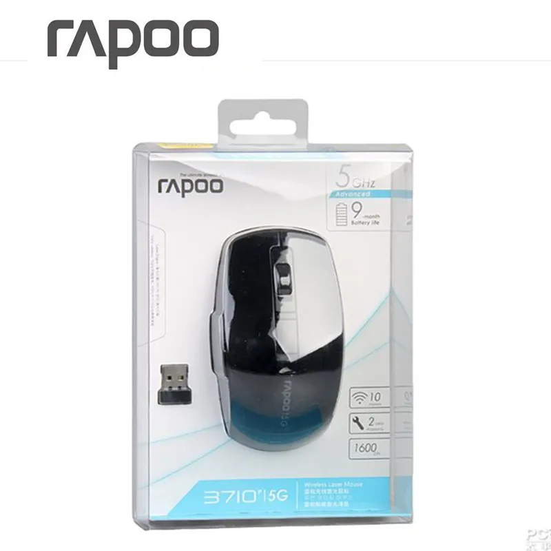Оригинальный Rapoo 3710P 5 8G Лазерная игровая мышь эргономичная беспроводная с 1600 dpi