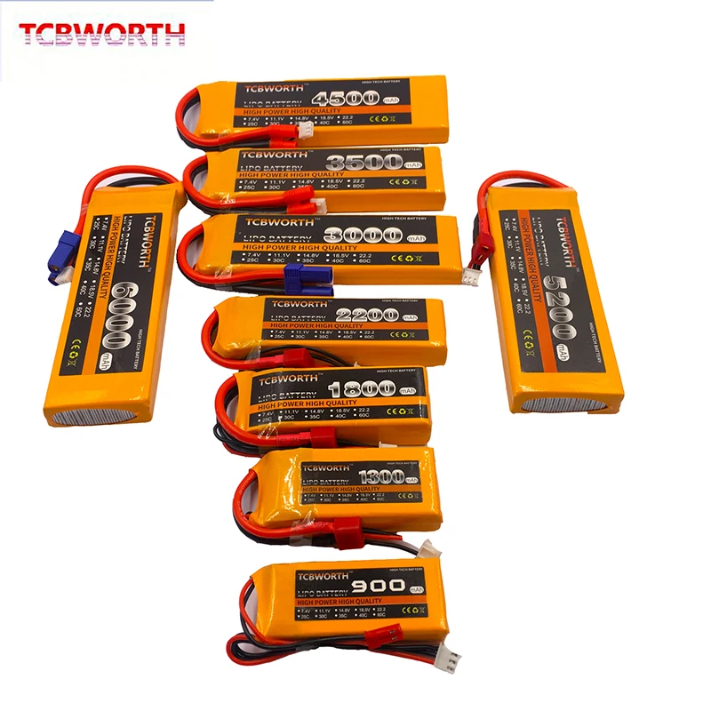 Аккумулятор LiPo ру 2S 7 4 В 1500 мАч 2600 3000 4200 5200 6000 30C 40C 60C для радиоуправляемый самолет