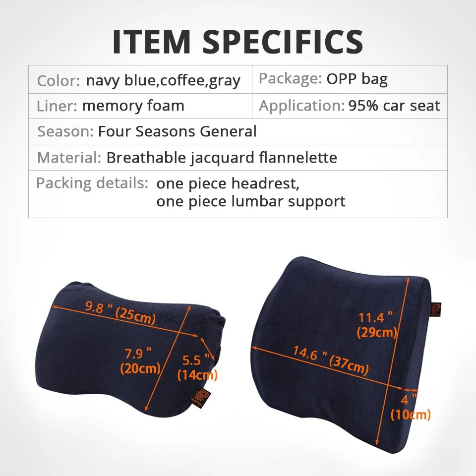 Partol Автомобильная поддержка подголовник подушка шеи поясничная задняя