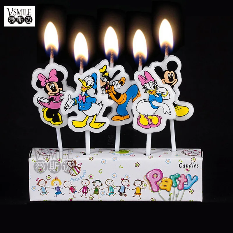 5 шт./компл. мультфильм милый Минни Микки Маус младенец мальчик девочка день