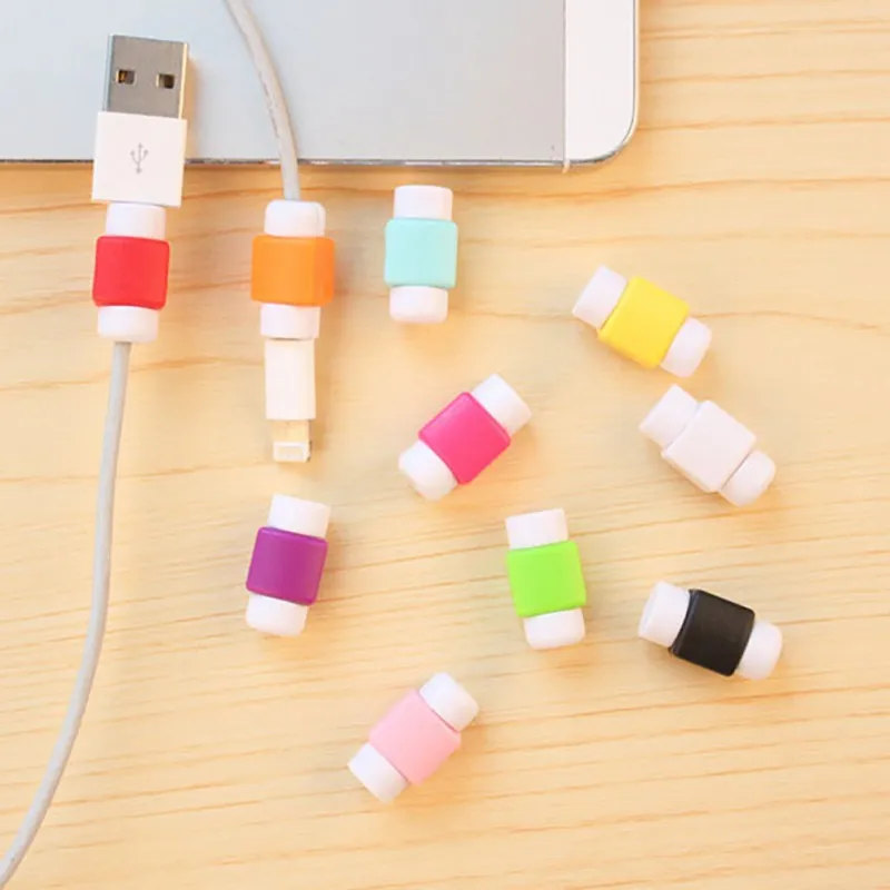 1 шт. протектор кабеля провод мультяшная защита мини силиконовый чехол