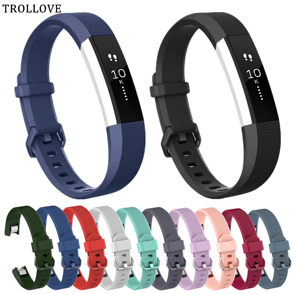 Силиконовый сменный ремешок для наручных часов мягкий с застежкой Fitbit Alta HR
