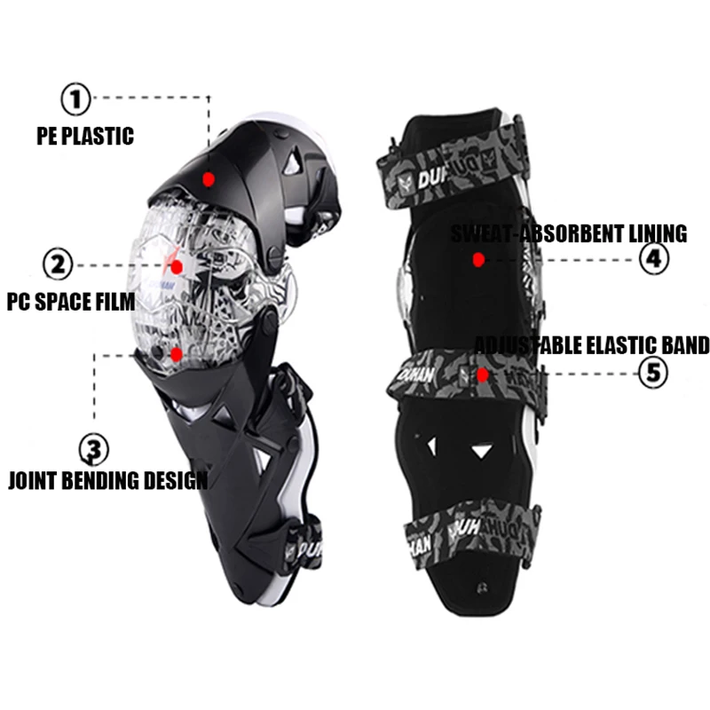

DUHAN DH09 Protective kneepad Motorcycle Knee pad Protector Sports Scooter motocross CE Approval Guards Safety gears