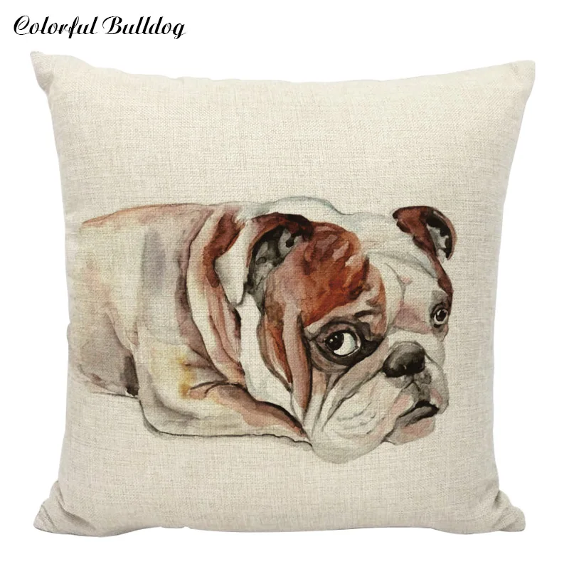 Наволочка с французским бульдогом наволочка Бостон терьер для подушки