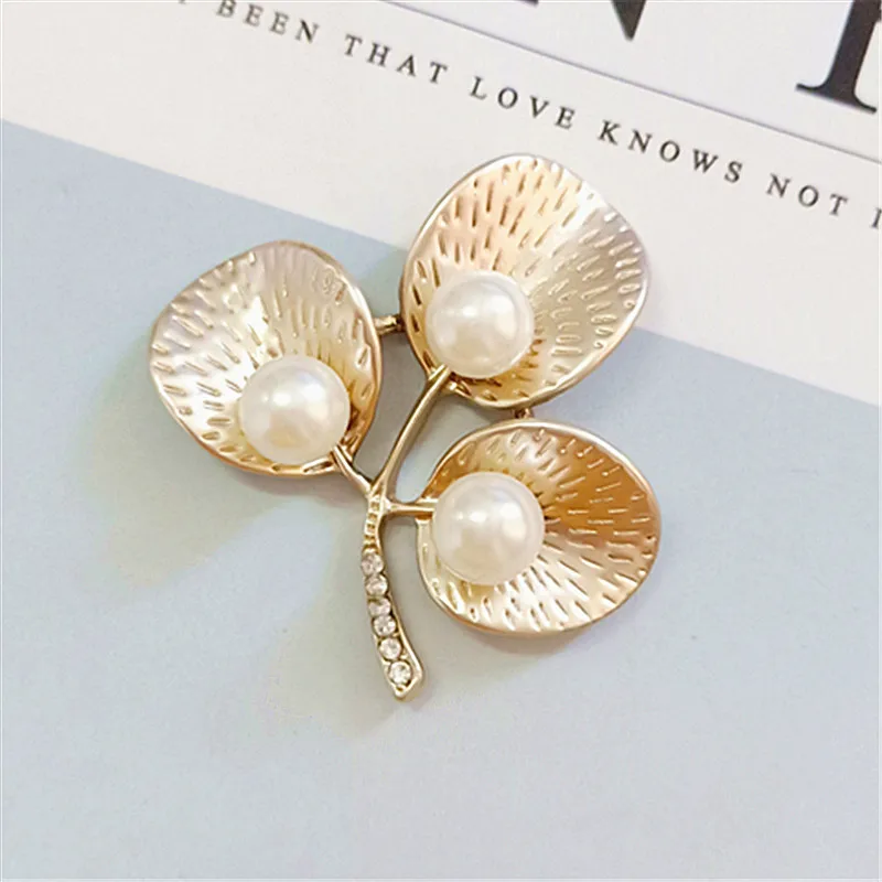 10 PCS 40*41mm DIY Accessories Metal Alloy Gold Leaves Imitation Pearl Connectors Charm For Jewelry Making | Украшения и