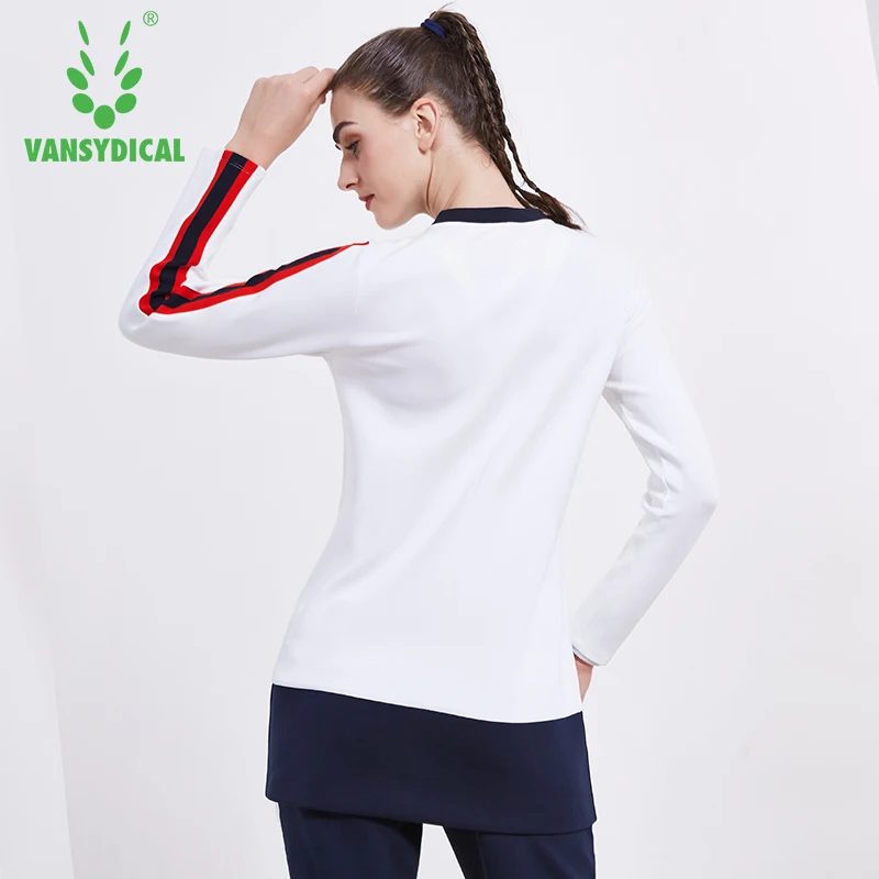 Женская спортивная куртка Vansydical дышащая на молнии для занятий спортом осень и