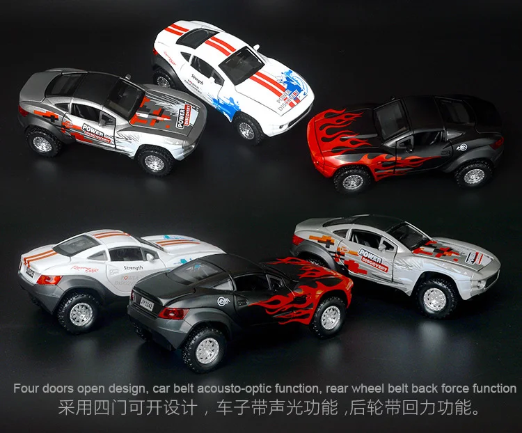 

Hot Sell1:32 Rally Ares Alloy Model Car Toy Simulation Lighting Pull Back Open Door Car Model Scale Wheel Toys for Children