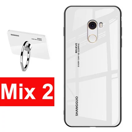 Корпус для xiaomi mi x 2 s mi x2s случае телефон Обложка градиент закалённое Защитное стекло для xiaomi mi x 2 mi x2 крышка shell - Цвет: Mix 2