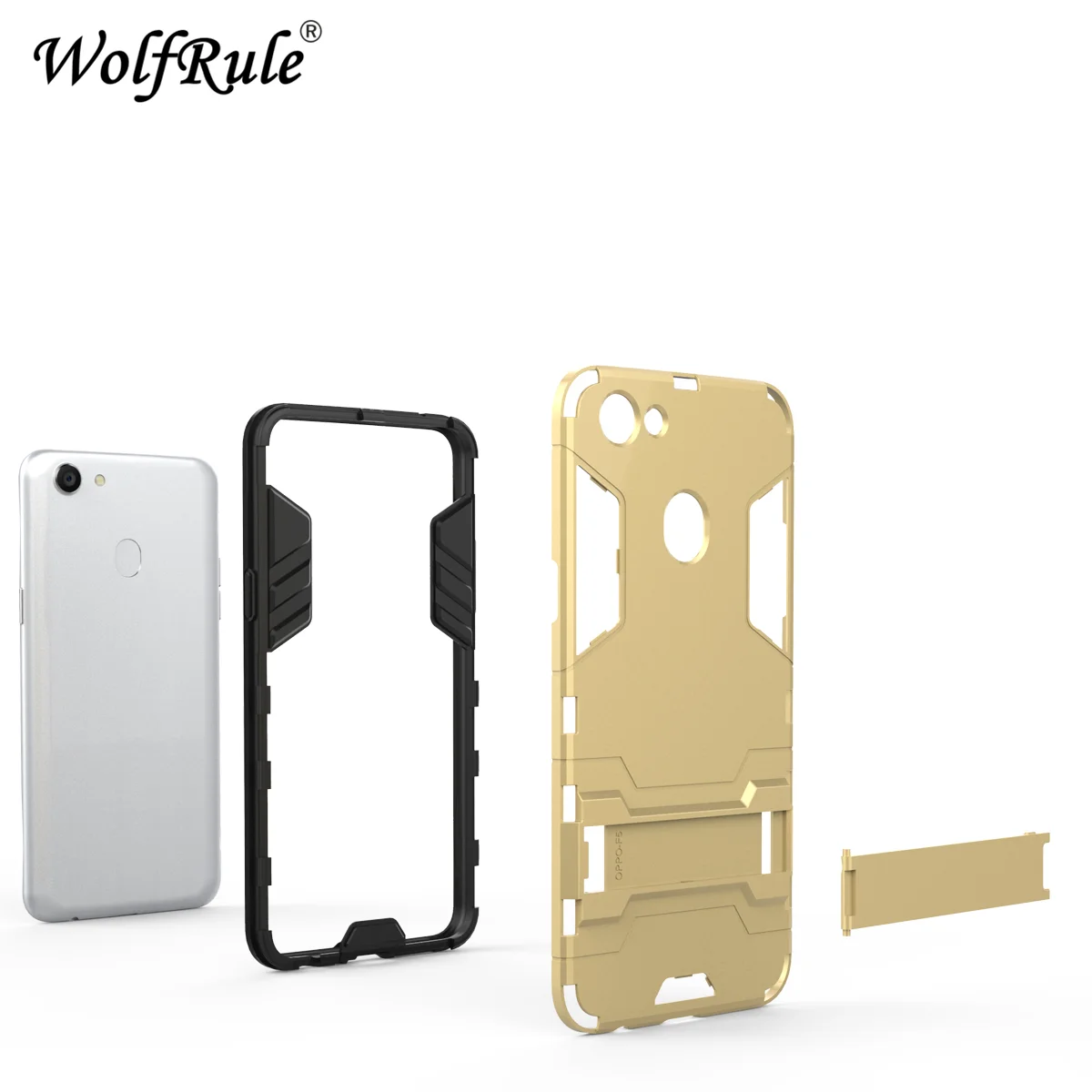 Wolflule для покрытия OPPO A73 чехол A73T силиконовый резиновый робот Броня Твердый на