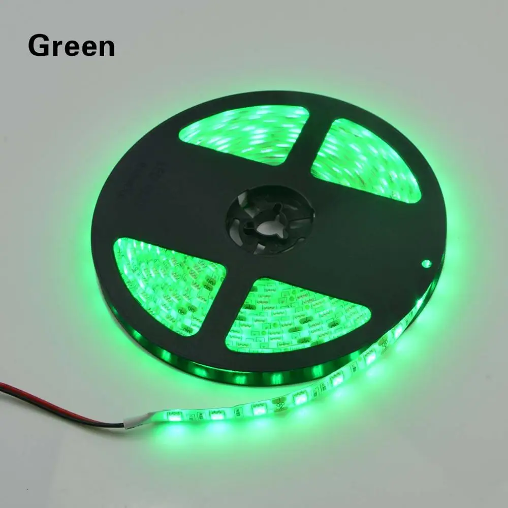Зеленый Светодиодный светильник RGB 5050 12 В водонепроницаемый IP20 IP65 IP67 Светодиодный светильник для украшения сада наружная лампа 5 м/лот 60 Светодиодный s/M - Испускаемый цвет: Зеленый
