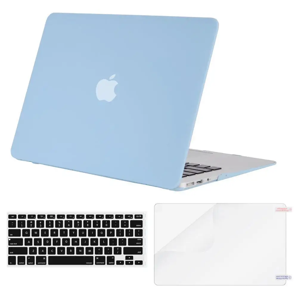 Matte Airy Blue Чехол для ноутбука MOSISO для Apple MacBook Air 13 дюймов A1466 матовый чехол для ноутбука Macbook Pro Retina13 A1502/A1425+ чехол для клавиатуры - Цвет: Matte Airy Blue