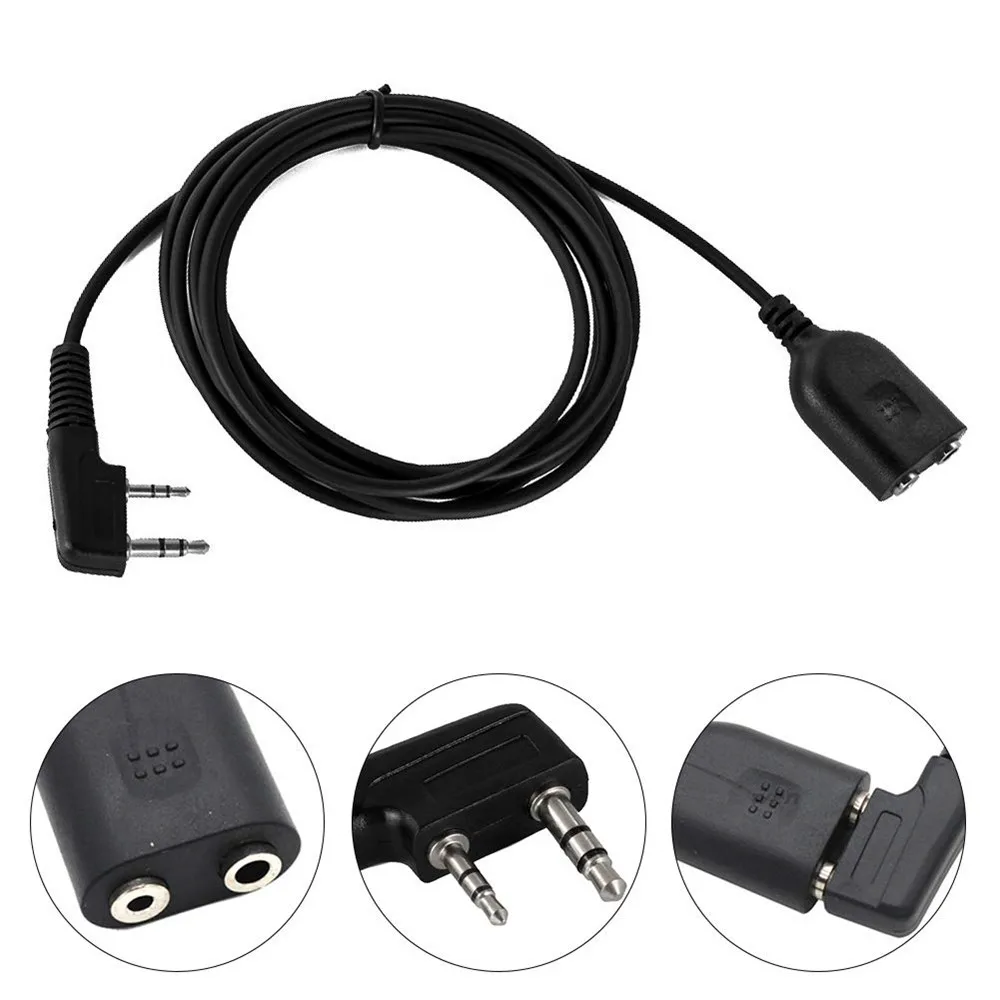 Рация K type 2 Pin динамик микрофон гарнитура наушники штекер-гнездо Удлинительный