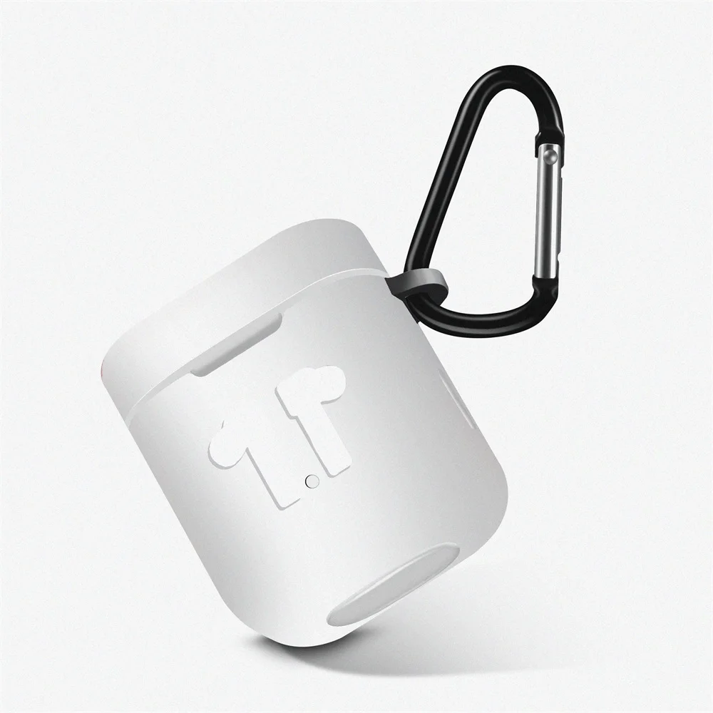 Силиконовый чехол для Xiaomi Airdots Pro Наушники защитный чехол для Xiaomi Air TWS гарнитура зарядная коробка с карабином сумка с крючком