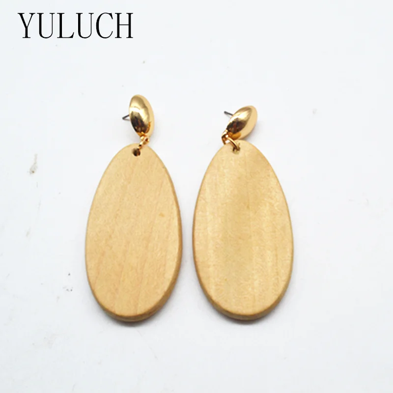 YULUCH женские индийские африканские большие серьги подвески деревянные для женщин