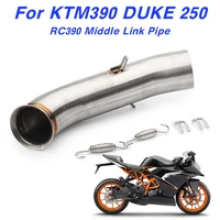 ktm390 duke250 full system motorcycle muffler exhaust pipeslip on for duke250 rc390 ktm390 stainless steel middle link pipe