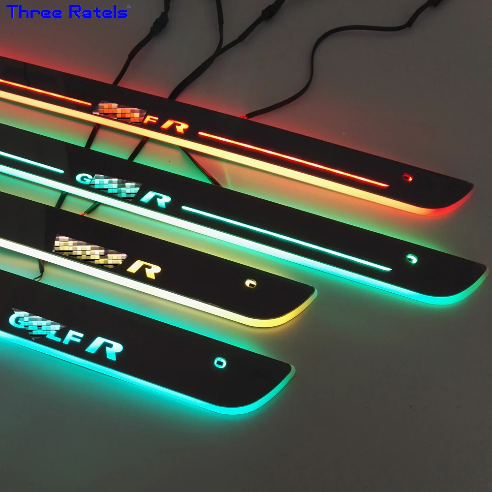 Для VW Golf LED Накладка на порог светящиеся дверные пороги светодиодные движущиеся