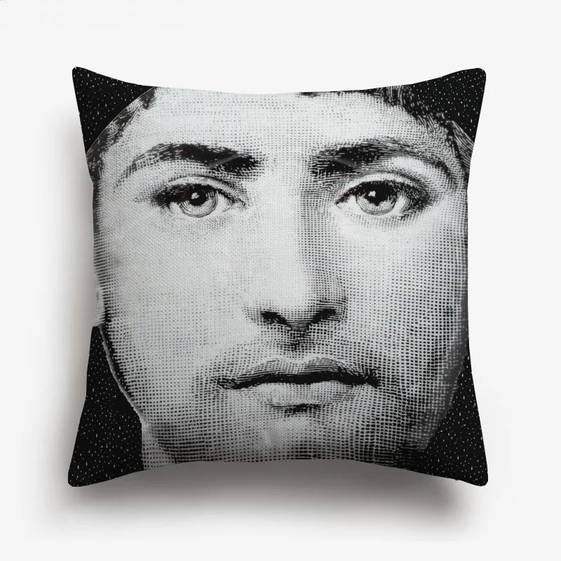 Fornasetti уход за кожей лица живопись подушки, Наволочки Ретро Винтаж Красота губы девушки глаз ручная Подушка для дивана наволочка хлопок постельное белье - Цвет: K