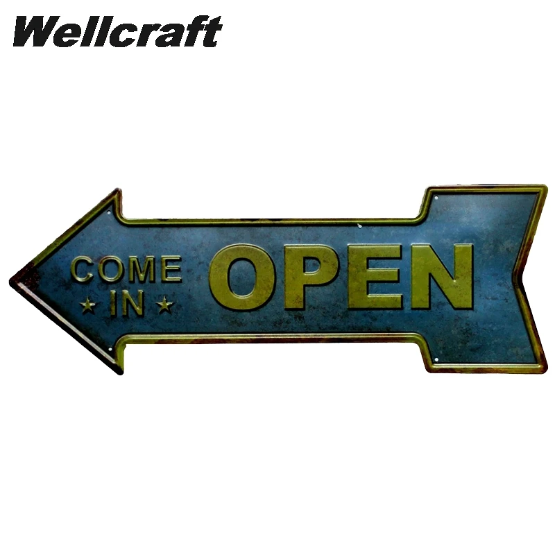 [WellCraft] пиво Кофе Кекс бар стрелка знаки настенные таблички плакат Декор для дома кафе комната Открытый Металл живопись HY-1703 - Цвет: YC-617
