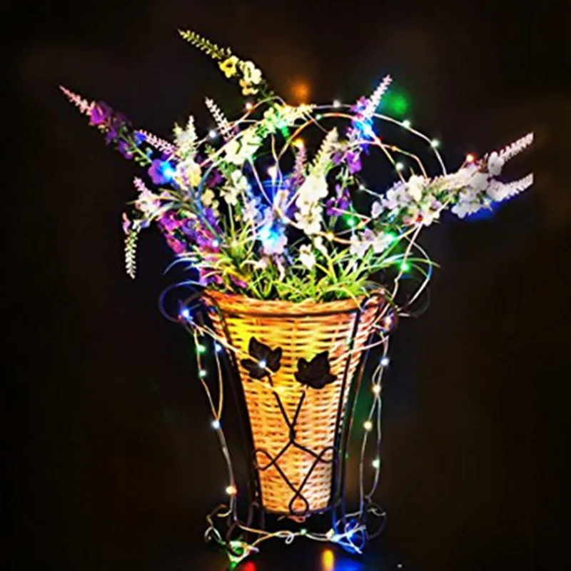 2M 3M 5M 10M Micro LED String Lights Battery Operated Silver Wire/Copper Wire Fairy for Christmas Wedding Party De | Лампы и освещение