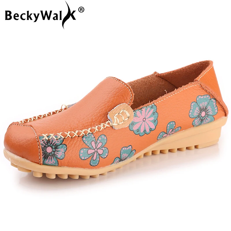 Лоферы BeckyWalk женские из натуральной кожи балетки на плоской подошве повседневные