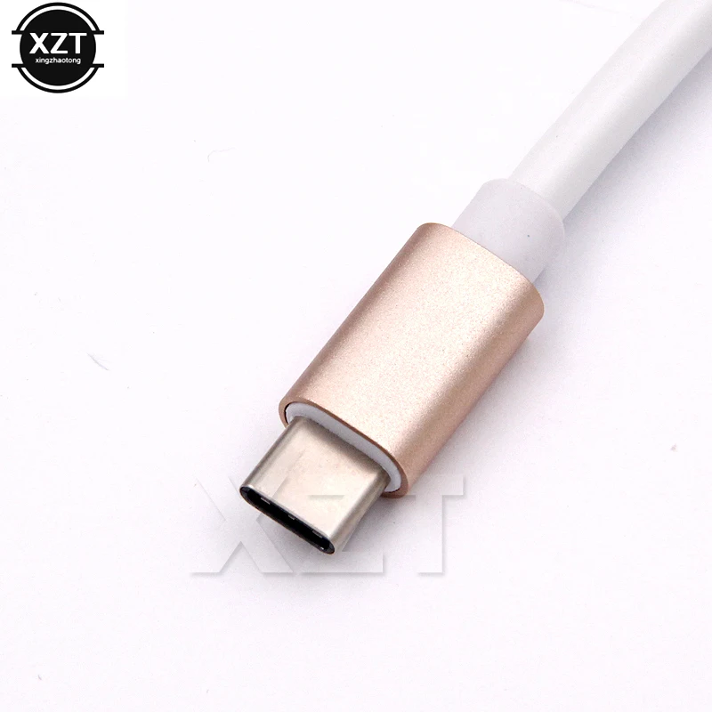 USB 3.1 Type C USB-C to VGA Converter Adapter Reversible for Macbook 12 inch Golden and Silver Male Female Conneting Cable |
