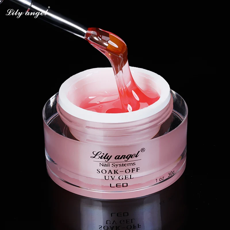 Гель лак для наращивания ногтей Lily angel профессиональный УФ гель 30 г и 15