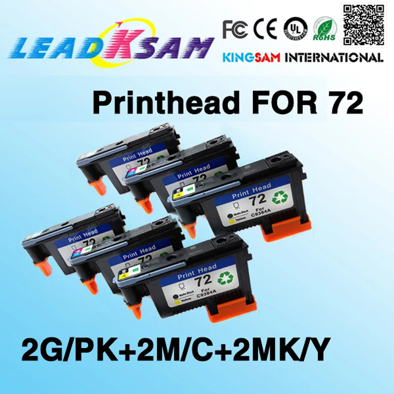 Печатающая головка 2G/PK + 2M/C 2MK/Y совместимая с hp 72 для hp72 Designjet 2300 T610 T620 T770 T790 T1100 T1120