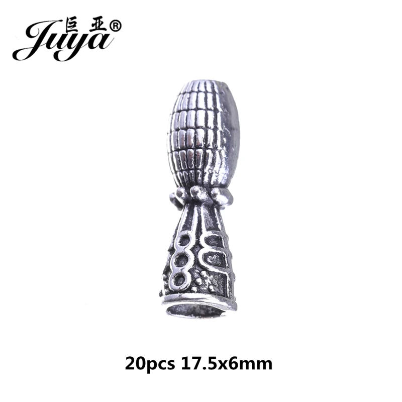 Ancient silver JUYA несколько стилей Сплав Бусины шапки античный серебряный тон ювелирных изделий Аксессуары DIY ручной работы ожерелье и браслет фурнитура - Цвет: Ancient silver