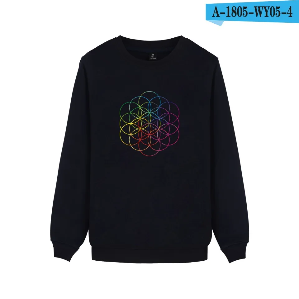 Популярные рок группа Coldplay мужская Толстовка пуловер с капюшоном и Рокки Coldplay Новое поступление монолитным одежда 4XL - Цвет: Navy Blue