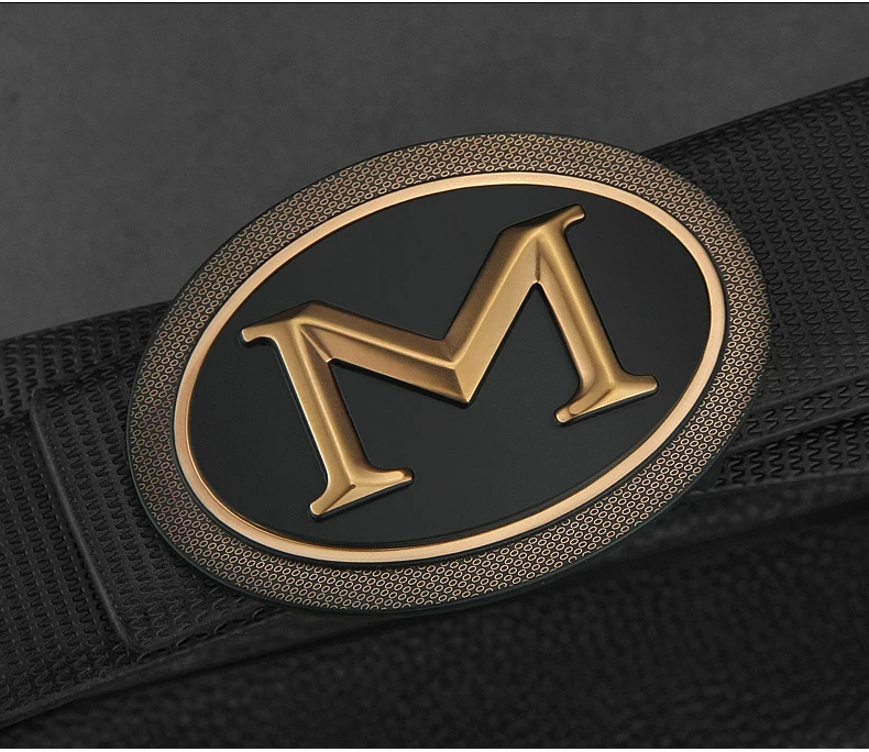 Casual off white letter M men genuine leather belt fashion luxury brand fancy vintage jeans waist belt cintos para hombre marca