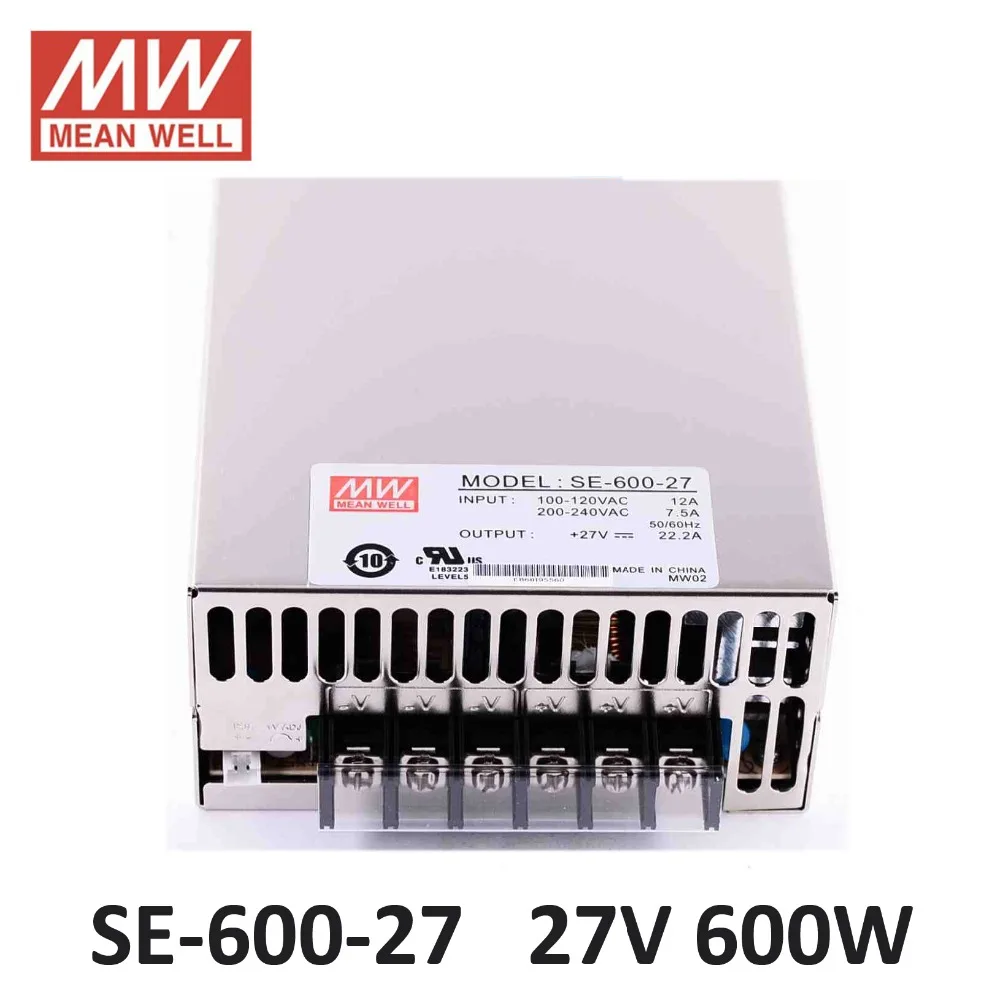 блок питания лабораторный Оригинал MEAN WELL SE 600 27 Вт 22А В Meanwell Импульсный Источник
