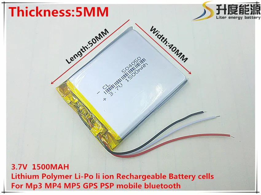 Литий полимерная аккумуляторная батарея 3 7 1500 В 504050 мАч 10 шт.|battery for mp3|for mp33.7v 1500mah |