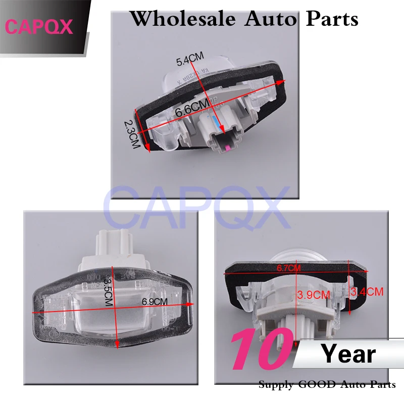 CAPQX номерной знак свет лампы объектив для Honda Fit городской CROSSTOUR SPIRIOR ODYSSEY Acura 2006 2016