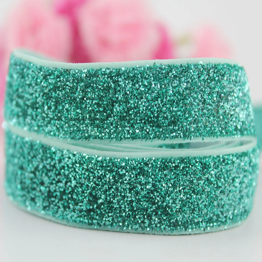 9 мм/16 мм высокого качества эластичный стрейч из блестящего бархата с лентой