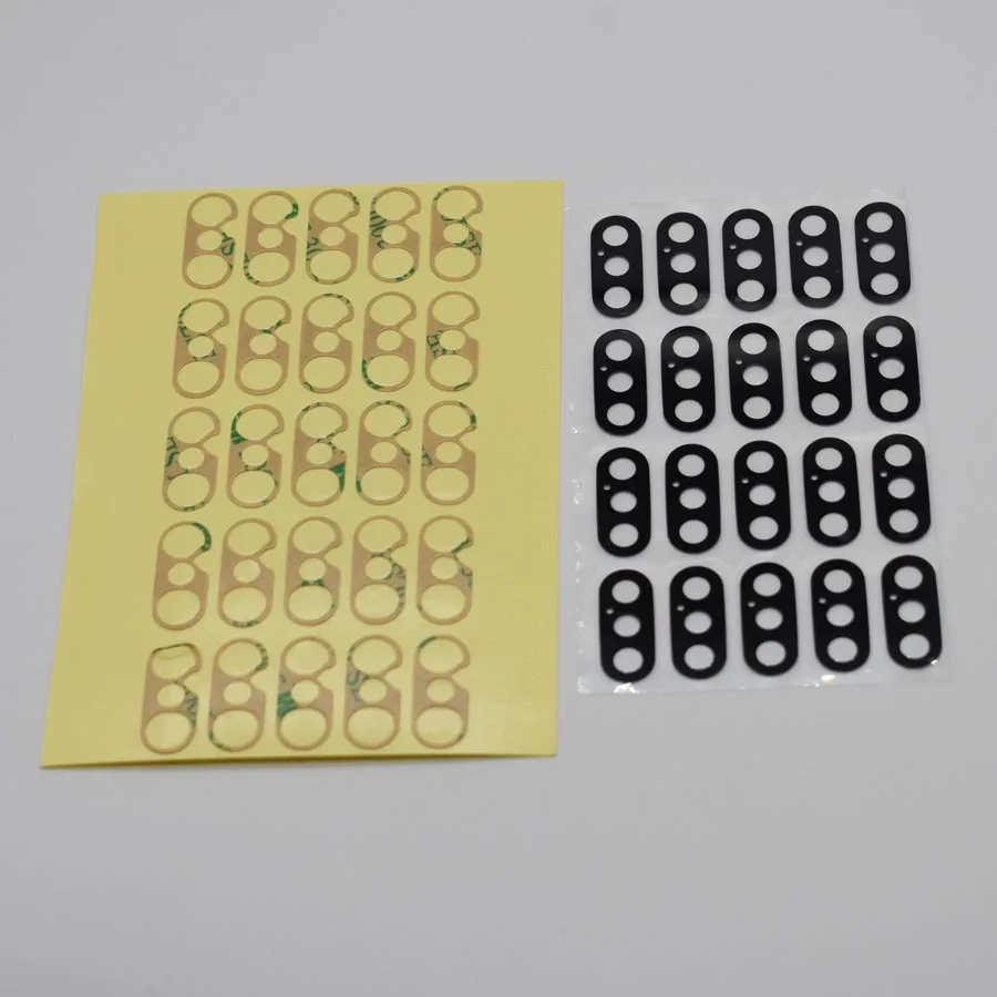 100 компл./лот стеклянная линза для задней камеры с клейкой наклейкой iPhone 6 6g 6s 7 7G 8