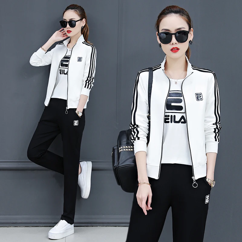 Спортивный костюм для женщин 2019 новый осенний и зимний женский плюс размерные