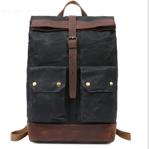 Мужской фиолетовый рюкзак винтажный Повседневный холщовый черный ArmyGreen школьные