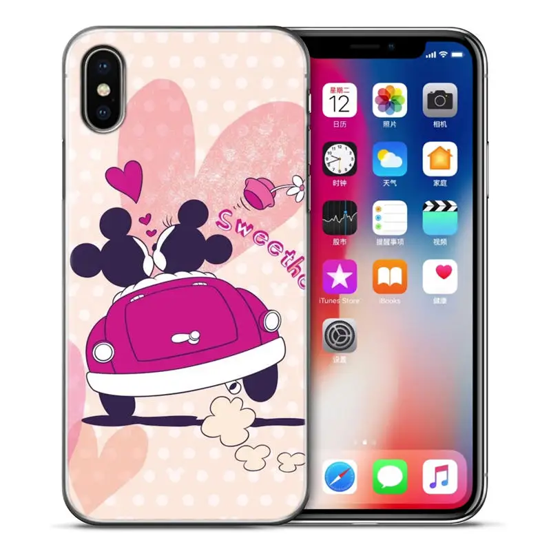 Микки Минни чехол для iPhone 5 5S SE 6 6S 7 8 XS X Max XR Plus Мягкий силиконовый из ТПУ задней