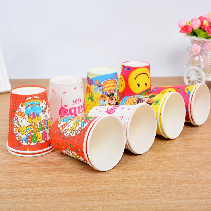 6 шт./лот разноцветный мультяшный принц принцесса бумажная чашка для детей дети