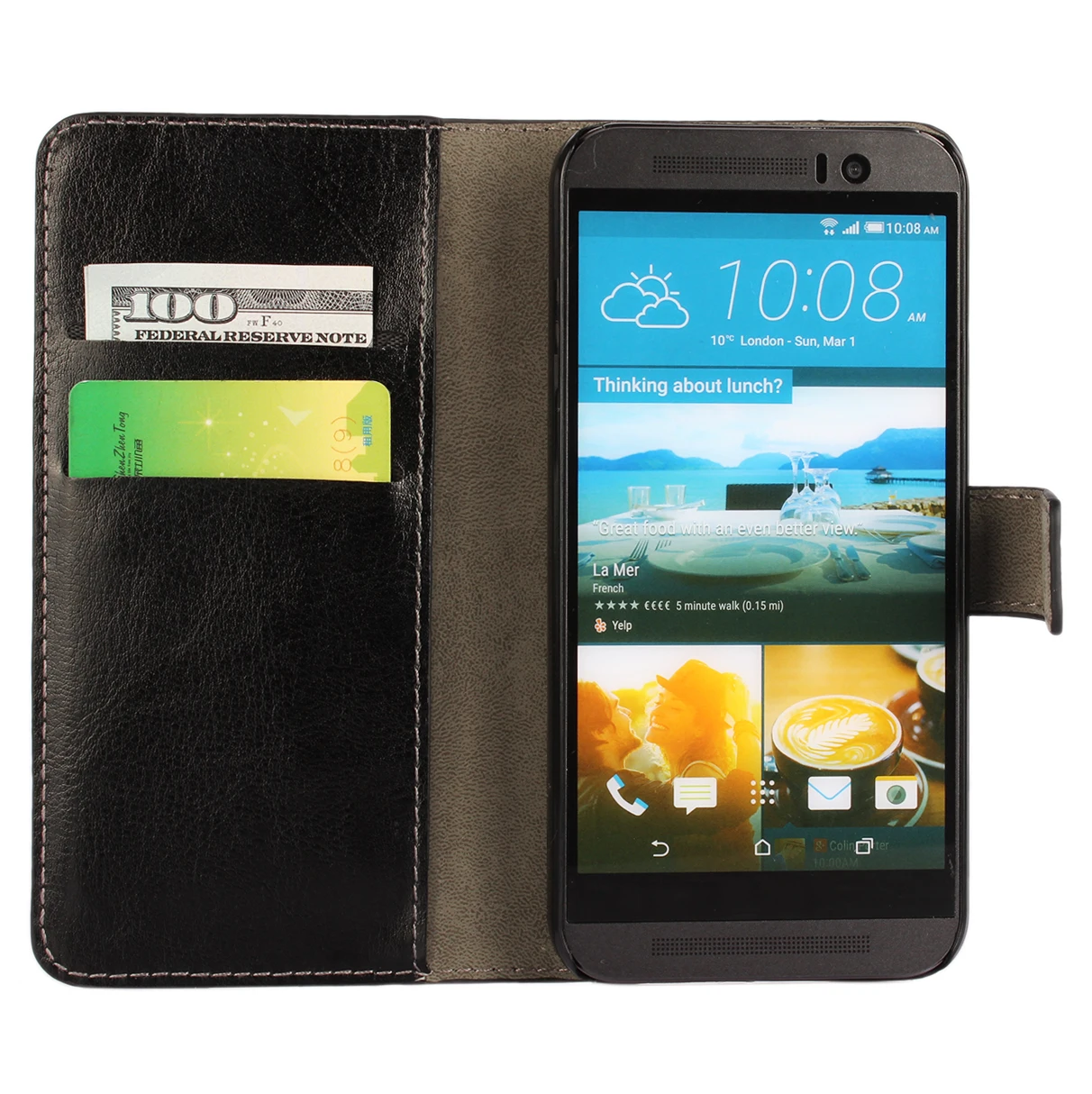 Чехол-книжка из искусственной кожи M9 держатель для карт чехол HTC One (5 0 дюйма)