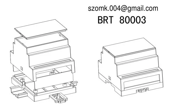 8 шт./лот Бесплатная доставка корпус на din рейке пластиковый Электрический рейку
