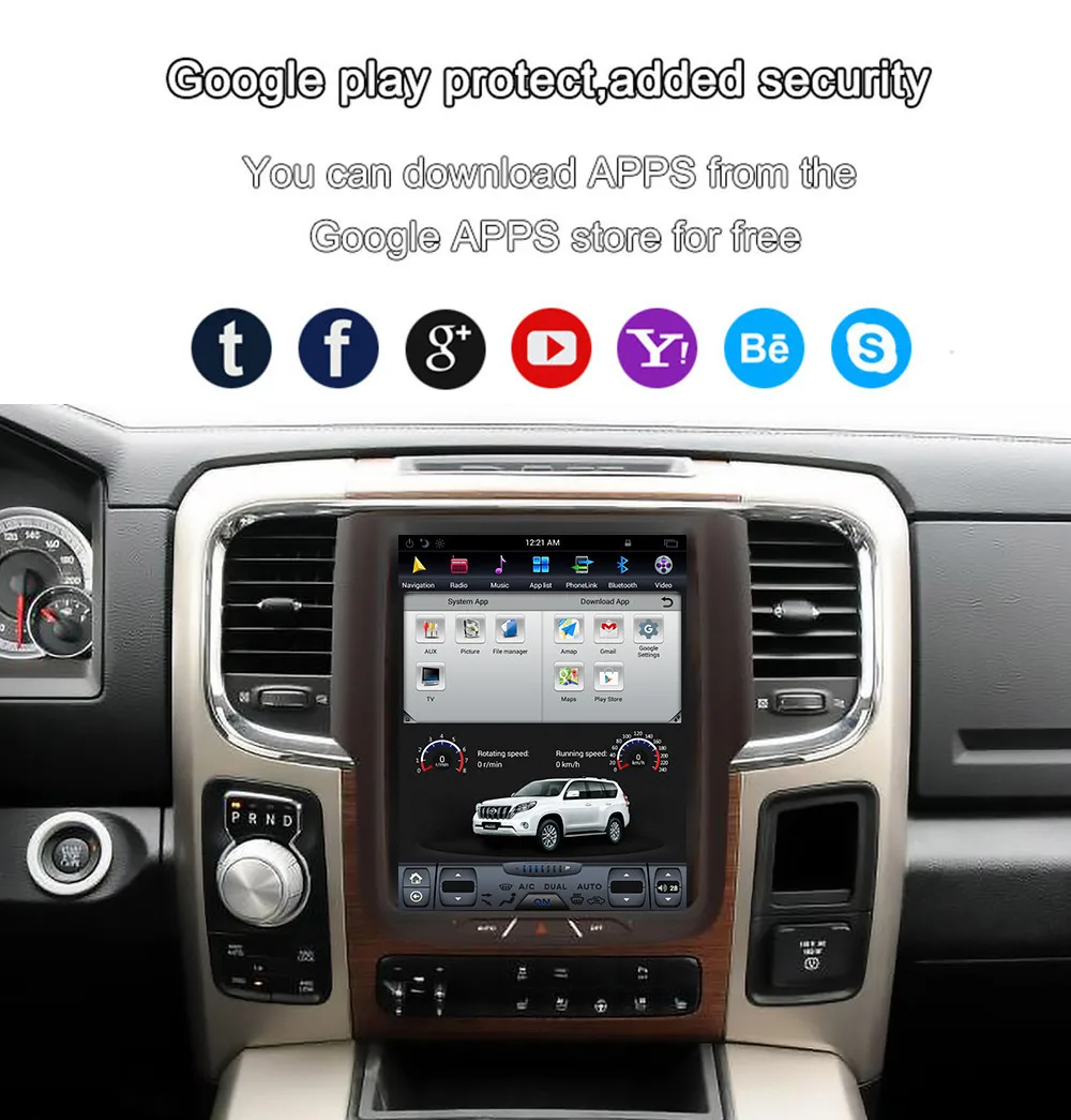 10,4 дюймов Tesla Android 7,1 Автомобильный мультимедийный радио для Dodge ram gps навигация без CD DVD плеер gps система
