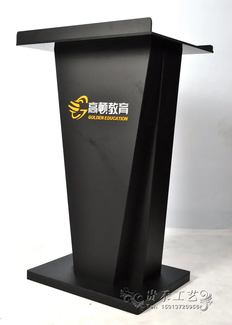 

Black Podium Tribune Rostrum Stands Microphones