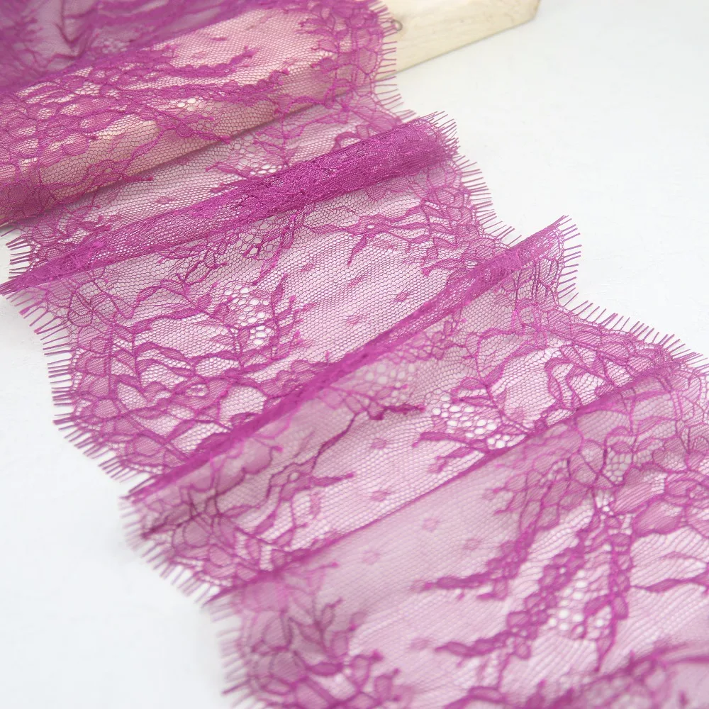 

Шнурки для ресниц шириной 145 мм, фиолетовые, красные, неэластичные, нерастягивающиеся, для шитья, кружевной отделкой, аксессуары для одежды